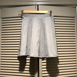 Grey cotton skater skirt